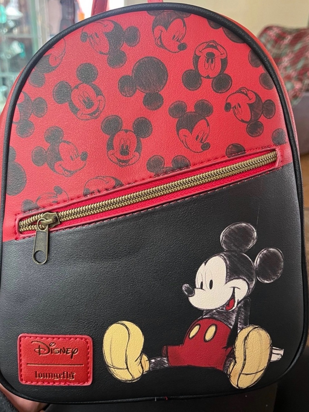 Loungefly Red & Black Mickey Mouse Mini Backpack